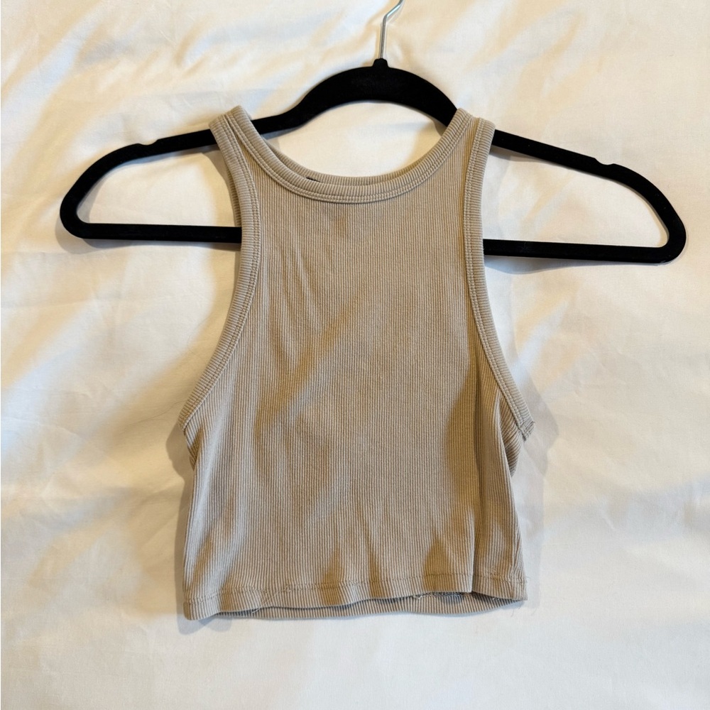 Zara Women's Tan Sleeveless Top